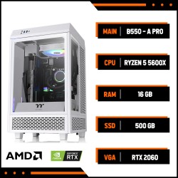 PC GAMING PHI LONG AMD003 (AMD RYZEN 5 5600X, Main B550-A PRO, RAM 16GB, SSD 500GB, Nguồn 750W, Vỏ Case THERMALTAKE , Fan CPU LIQUID AIO 360)