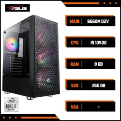 PC PHILONG OFFICE A6 (intel Core i5 10400, Main B560M D2V, Ram 8GB, SSD 250GB, Vỏ Case VITRA POSEIDON R03, Bộ Nguồn CORSAIR 550W, Fan Cpu)