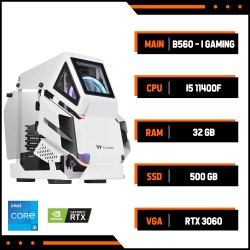 PC GAMING PHI LONG INTEL004 (intel Core i5 11400F, Main ASUS ROG STRIX B560-I GAMING WIFI, 32GB RAM, 500GB SSD, VGA RTX3060, Bộ Nguồn 850W, Vỏ Case Thermaltake, FAN CPU COOLER MASTER)