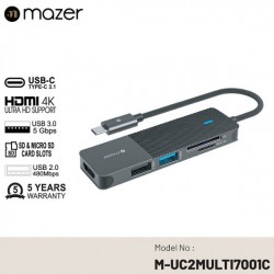 Đầu chuyển Mazer USB TYPE C HUB 5 TRONG 1 M-UC2MULTI7001C-BK