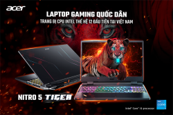Laptop Acer Gaming Nitro 5 Tiger AN515-58-52SP (Intel Core i5 12500H, RAM 8GB, SSD 512GB, RTX3050 4G, Màn Hình 15.6 inch FHD 144Hz, Win 11, 2022)