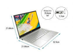 Laptop HP Pavilion 14-dv0512TU (46L81PA) (Intel Core i5-1135G7, RAM 8GB, SSD 512GB, Màn Hình 14 inch Full HD, Windows 11 home, 1.41 kg, Màu bạc)