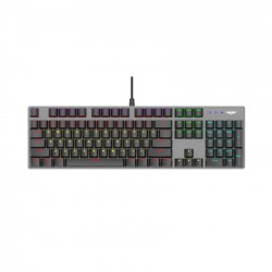 Bàn phím cơ NEWMEN GE369 Black Blue Switch, màu đen, 104 phím, Led Rainbown