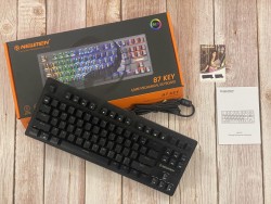 Bàn phím cơ NEWMEN GE87R BLUE SW, 87key, RGB led xuyên, BS Double-shot