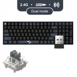 Bàn phím cơ không dây NEWMEN GM1000 Hạc Trắng và Mây G-PRO SILVER AXIS