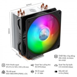 Tản nhiệt khí Cooler Master HYPER 212 ARGB (RR-2V2L-18PA-R1)