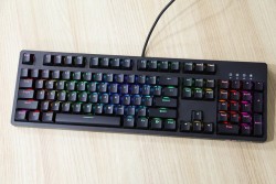 Bàn phím cơ E-DRA EK3104v2, 104key, màu đen, Edra blue Switch, led rainbown