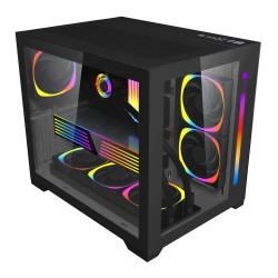 Vỏ case máy tính 1STPLAYER STEAMPUNK SP7 RGB BLACK