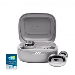 Tai Nghe True Wireless JBL Live Free 2 Màu Bạc (Bluetooth 5.2, 35 Hours(7+28), Chống nước IPX5, USB TypeC)