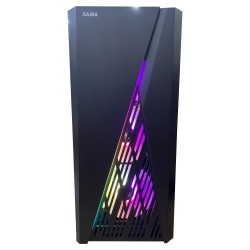 CASE ATX SAMA 339 BLACK, 3 FAN ARGB kèm HUB, lắp MAX 6 FAN ARGB