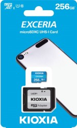Thẻ nhớ MicroSDXC 256GB KIOXIA (LMEX1L256GG2/G4) UHS-I C10 100MB/S, kèm adapter SD