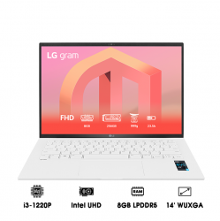 Laptop LG Gram 2022 14ZD90Q-G.AX31A5 (Intel Core i3-1115G4, RAM 8GB, SSD 256GB, VGA Intel UHD Graphics, Màn Hình 14 inch WQXGA, Màu Trắng)