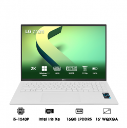 Laptop LG Gram 2022 16Z90Q-G.AH54A5 (Intel Core i5-1240P, RAM 16GB, SSD 512GB, VGA Iris Xe Graphics, Màn Hình 16 inch WQXGA, Windows 11 Home Plus, White)