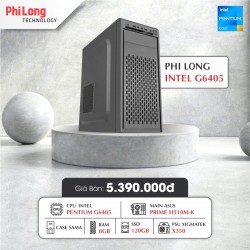 PC OFFICE PHI LONG INTEL G6405 (Pentium G6405, ASUS PRIME H510M-K, 8GB RAM, 120GB SSD, Vỏ Case Sama, Nguồn 230W)
