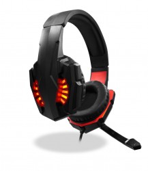 TAI NGHE GAMING OVER-HEAD SOUNDMAX AH315 BLACK (MIC, STEREO, RED LED)