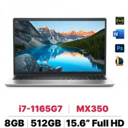 Laptop Dell Inspiron 15 3511 (70270652) (Core i7-1165G7, Ram 8GB, SSD 512GB, MX350 2GB, màn hình 15.6inch FHD, Win 11 + Office bản quyền, màu bạc)