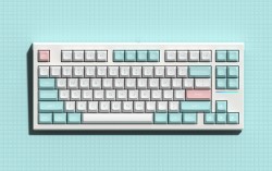 Bàn Phím Cơ FL-Esports FL750SAM Marshmallow Kailh MX Cool Mint Switch (Type C, Bluetooth, Wireless 2.4Ghz)