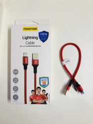 Cáp Sạc Pisen Lightning 250mm AL07-250 Màu Đỏ