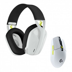 Bộ Combo Tai nghe không G435 và chuột không dây G304 LOGITECH màu trắng, Hàng chính hãng
