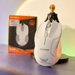 Chuột Không Dây Newmen E500 Màu Trắng (Wireless 2.4G, 1600DPI, Pin AA)