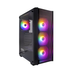 Case 1STPLAYER Fire Dancing V4 Black (1 mặt kính cường lực, sẵn 4 Fan RGB)