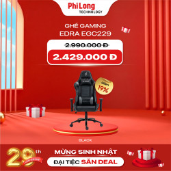 Ghế Gaming EDRA Level-E EGC229 Black Grey