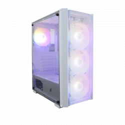 Case 1STPLAYER Fire Dancing V4 White (1 mặt kính cường lực, sẵn 4 Fan RGB)