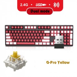 Bàn Phím Cơ Không Dây Newmen GM1080 Dual Mode G-Pro Yellow Switch (USB-C, Bluetooth, 2.4Ghz, Pin 3000mAh, RGB, Hotswap)