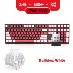 Bàn Phím Cơ Không Dây Newmen GM1080 Dual Mode Kailhbox White Switch (USB-C, Bluetooth, 2.4Ghz, Pin 3000mAh, RGB, Hotswap)