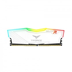 Ram Desktop DDR4 8GB 3200Mhz TEAMGROUP T-Force Delta White RGB (TF4D48G3200HC16CBK)