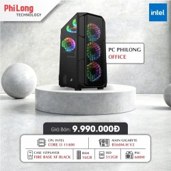 PC PHI LONG VANPHONG I511400 (Intel I5 11400, Mainboard B560M-H, RAM DDR4 16GB 3200Mhz, SSD 512GB NVMe, PSU 600W, Case 1stPlayer XF)