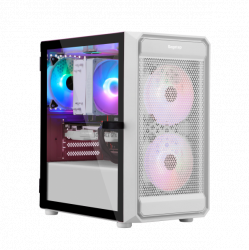 Vỏ Case Segotep Artis 2F RGB White (1 mặt kính cường lực, sẵn 2 fan RGB)