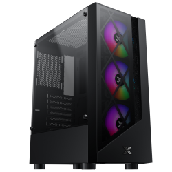 Vỏ Case Xigmatek DUKE 3F Black (EN49080), 2 mặt kính cường lực, sẵn 3 fan X22F RGB