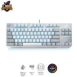 Bàn phím cơ Asus ROG Strix Scope TKL Moonlight White (NX Blue Switch)