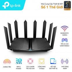 Router WiFi 6 TP-Link Archer AX90 (3 băng tần, AX6000Mbps, 8 Ăng-ten, MU-MIMO)