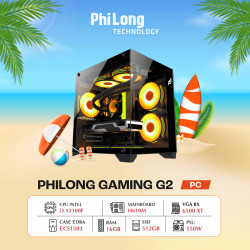 PC Phi Long Gaming G2 (i3 12100F, H610M, RAM 16GB, SSD 512GB, RX 6500 XT, PSU 550W)