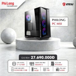 PC MSI GM4060 (i7 12700F, B660M-A, RAM 16GB, SSD 1TB, RTX 4060, PSU 650W)