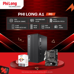 PC Phi Long Office A1 (Athlon 3000G, A520M, RAM 8GB, SSD 240GB, PSU 250W)