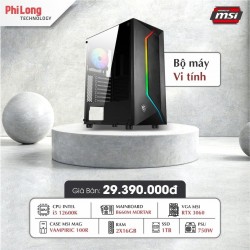 PC MSI GAMER i530 (CPU i5 12600K, Mainboard B660M Mortar, RAM 32GB, SSD 1TB, VGA RTX 3060 12G, PSU 750W, Case Vampiric 100R)