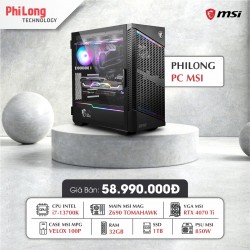 PC MSI GM4070Ti (i7 13700K, Z690 Tomahawk, RAM 32GB, SSD 1TB, RTX 4070 Ti, PSU 850W)