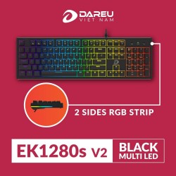 Bàn phím cơ DareU EK1280S V2 Black - Blue D Switch (104 phím, Multi-led, Led gầm 2 bên, DareU D Switch)