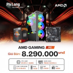 PC PHILONG GAMING 4600G (RYZEN 5 4600G, B450M-A II, RAM 16GB, SSD 250GB, PSU 400W)