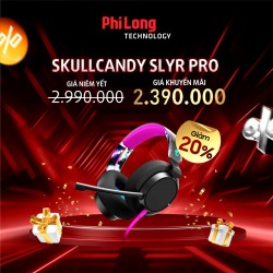 Tai Nghe Gaming Skullcandy SLYR BLACK (SK-S6SYY-P003, Cáp AUX 3.5mm)