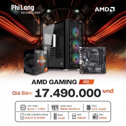PC PHILONG GAMING R7 (Ryzen 7 5700X, B450M-A, RAM 16GB, SSD 500GB, GTX 1660 Super, PSU 600W)