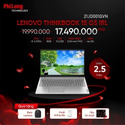 Laptop Lenovo ThinkBook 15 G5 IRL (21JD001QVN) (Intel Core i5-1335U, Ram 8GB, SSD 512GB, màn hình 15.6 inch FHD)