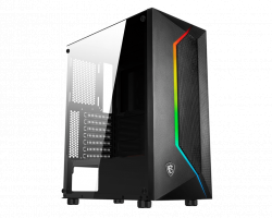 Vỏ case MSI MAG VAMPIRIC 100L (Mid Tower, ATX, 1 mặt kính cường lực, 1 dải led RGB trước, No Fan)