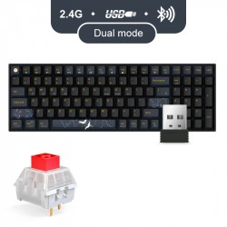 Bàn phím cơ không dây NEWMEN GM1000 Hạc Trắng và Mây KAILHBOX RED