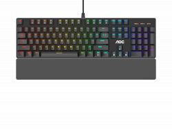 Bàn phím cơ Gaming AOC GK500 Black (Outemu Blue Switch, 108 phím, Led RGB)