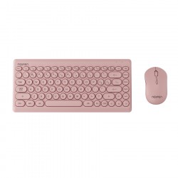 Combo Bàn phím và Chuột không dây Newmen D928, Màu Hồng (USB 2.4GHz)