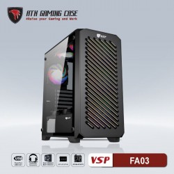 Vỏ case VSP Gaming FA03 (ATX, Chưa bao gồm fan, Max 8 fan)